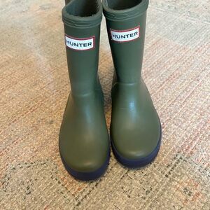 Hunter Kids Green Rain Boots size 9/10